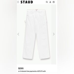 Staud white painter pants